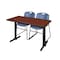 Cain Rectangle Tables > Training Tables > Cain Training Table & Chair Sets, 48 W, 24 L, 29 H, Cherry MTRCT4824CH44BE - alternate 1